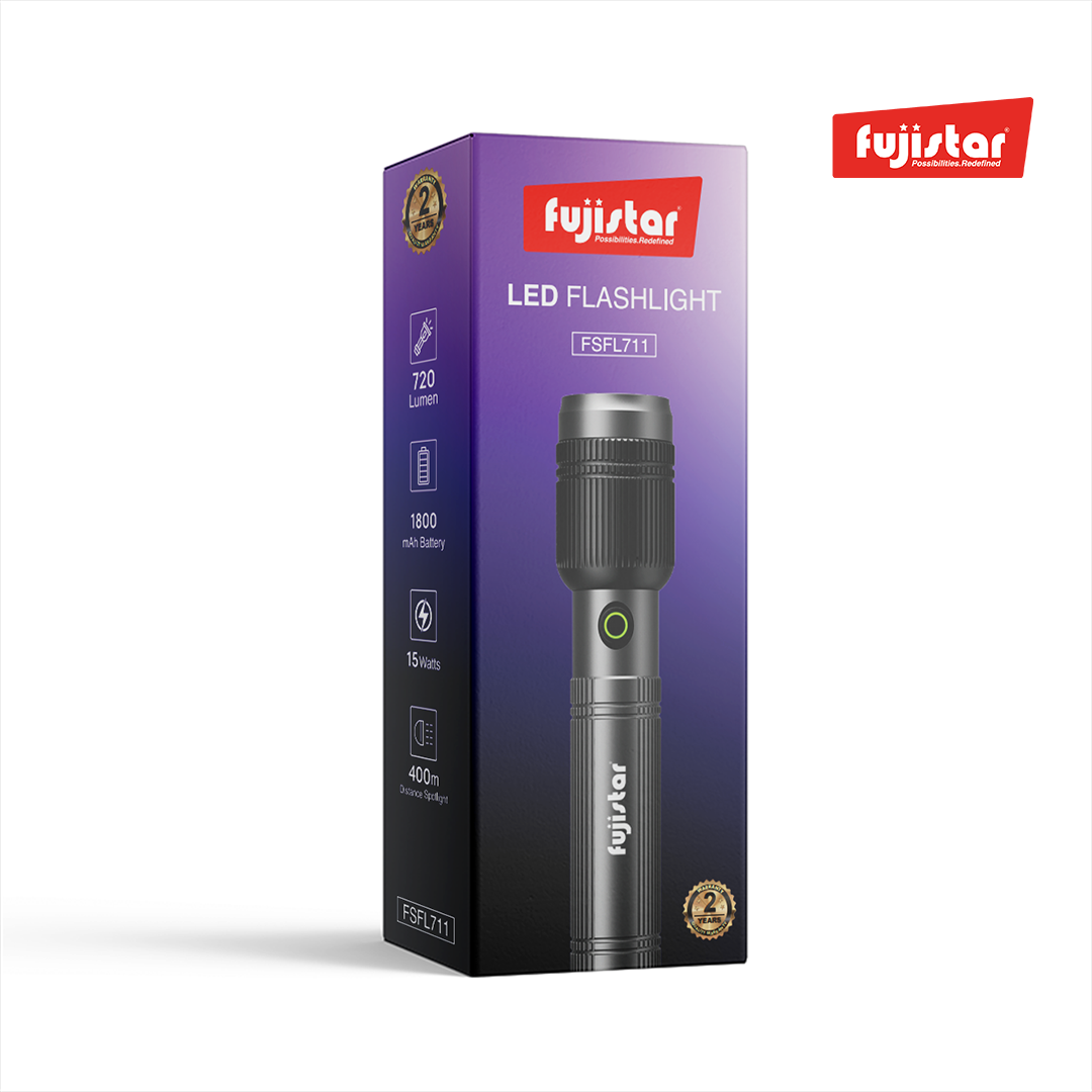 FUJISTAR Flashlight 15W White Laser LED – 1×18650 Battery, 1800mAh