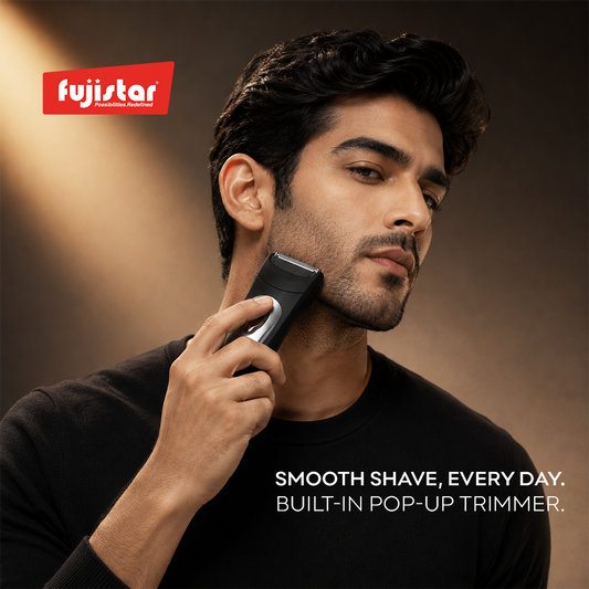 FUJISTAR Rechargeable foil shaver Pop-up trimmer and One extra shaver blade included