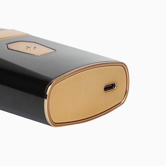 FUJISTAR Rechargeable Electric Shaver GOLD double-blade foil shaver head 800mAh waterproof IPX6 & LED display