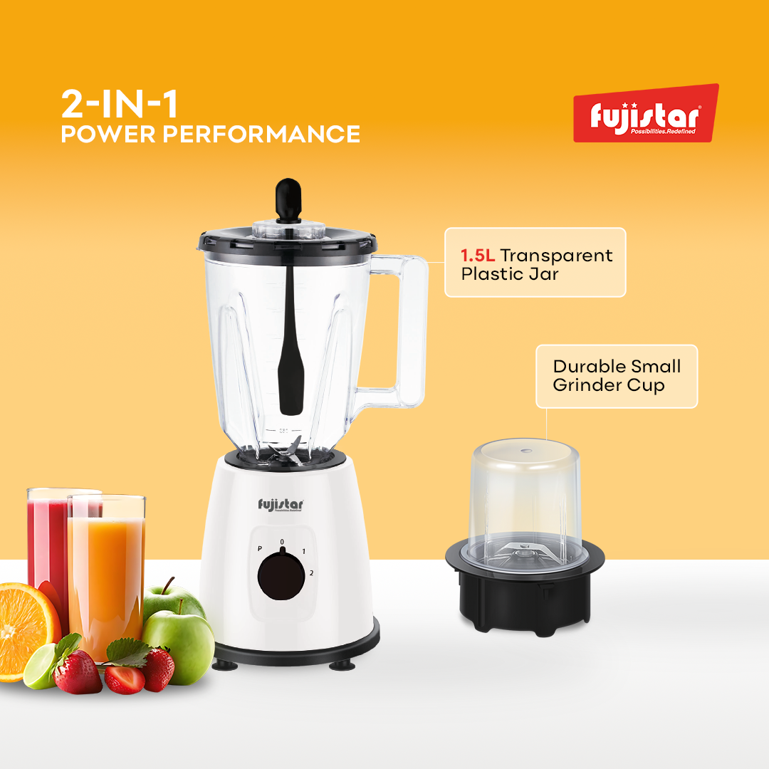 Fujistar 2 in 1 Juicer / Blender 350w 1.5 L Plastic Jar