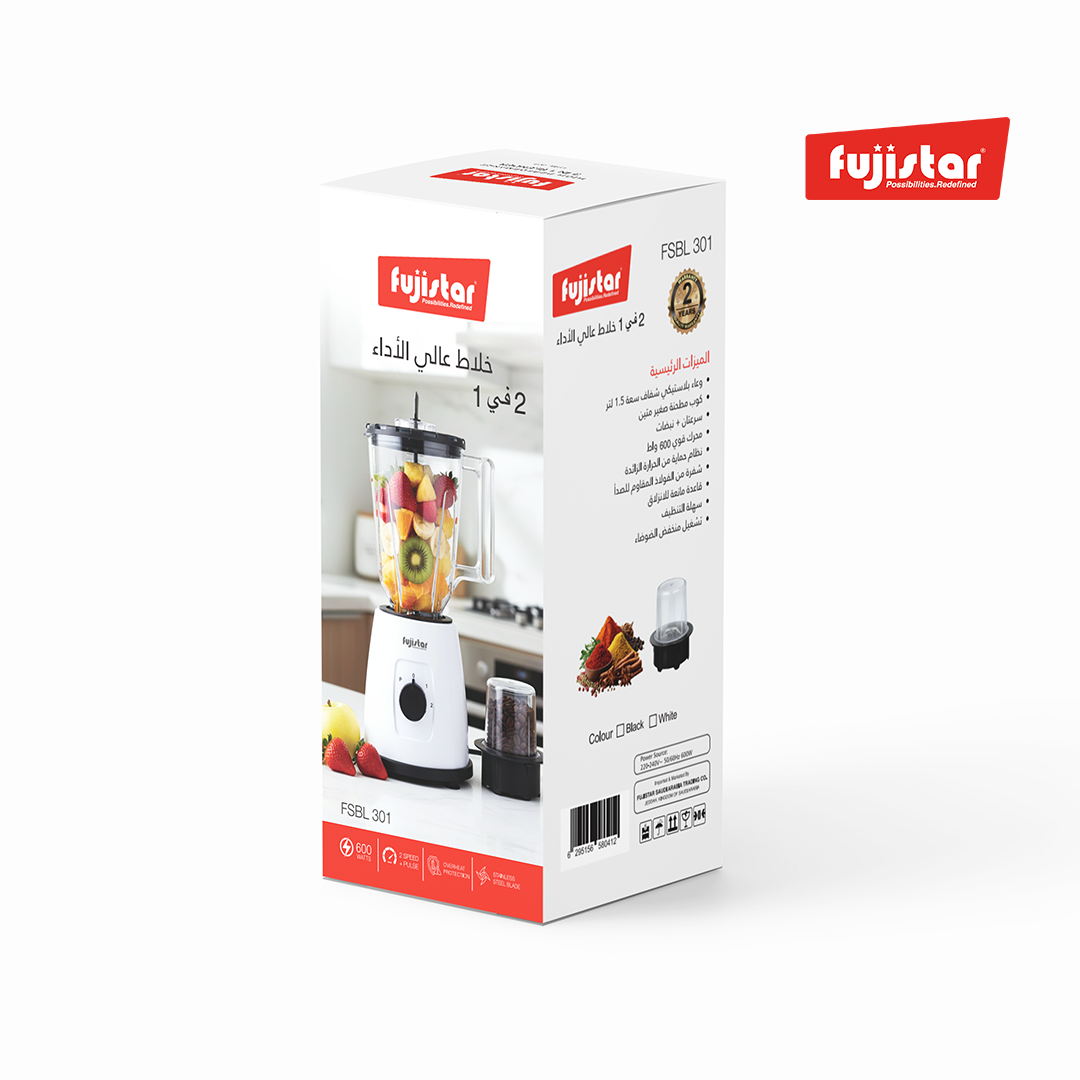 Fujistar 2 in 1 Juicer / Blender 350w 1.5 L Plastic Jar