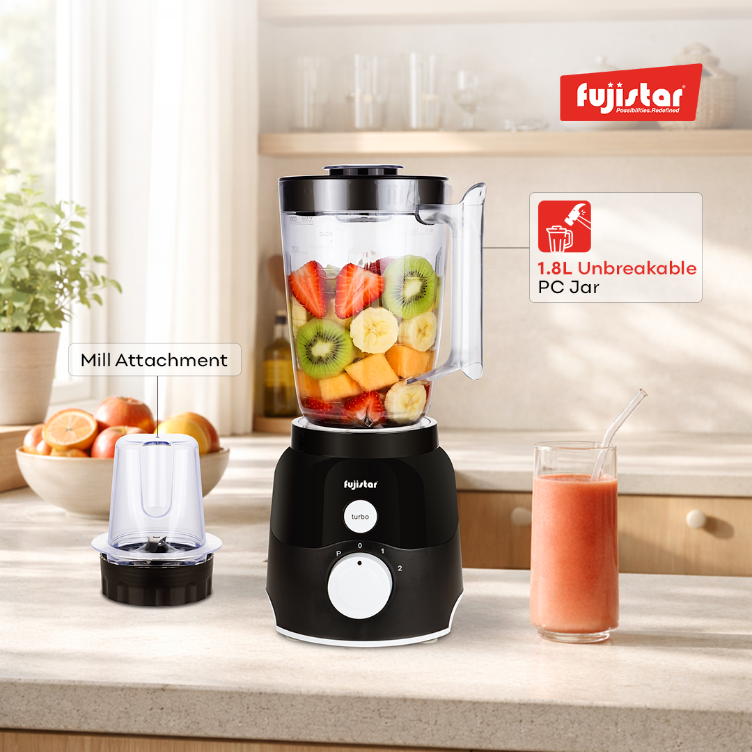 Fujistar 2 in 1 Juicer / Blender Premium 650w 1.8 L Unbreakable Jar