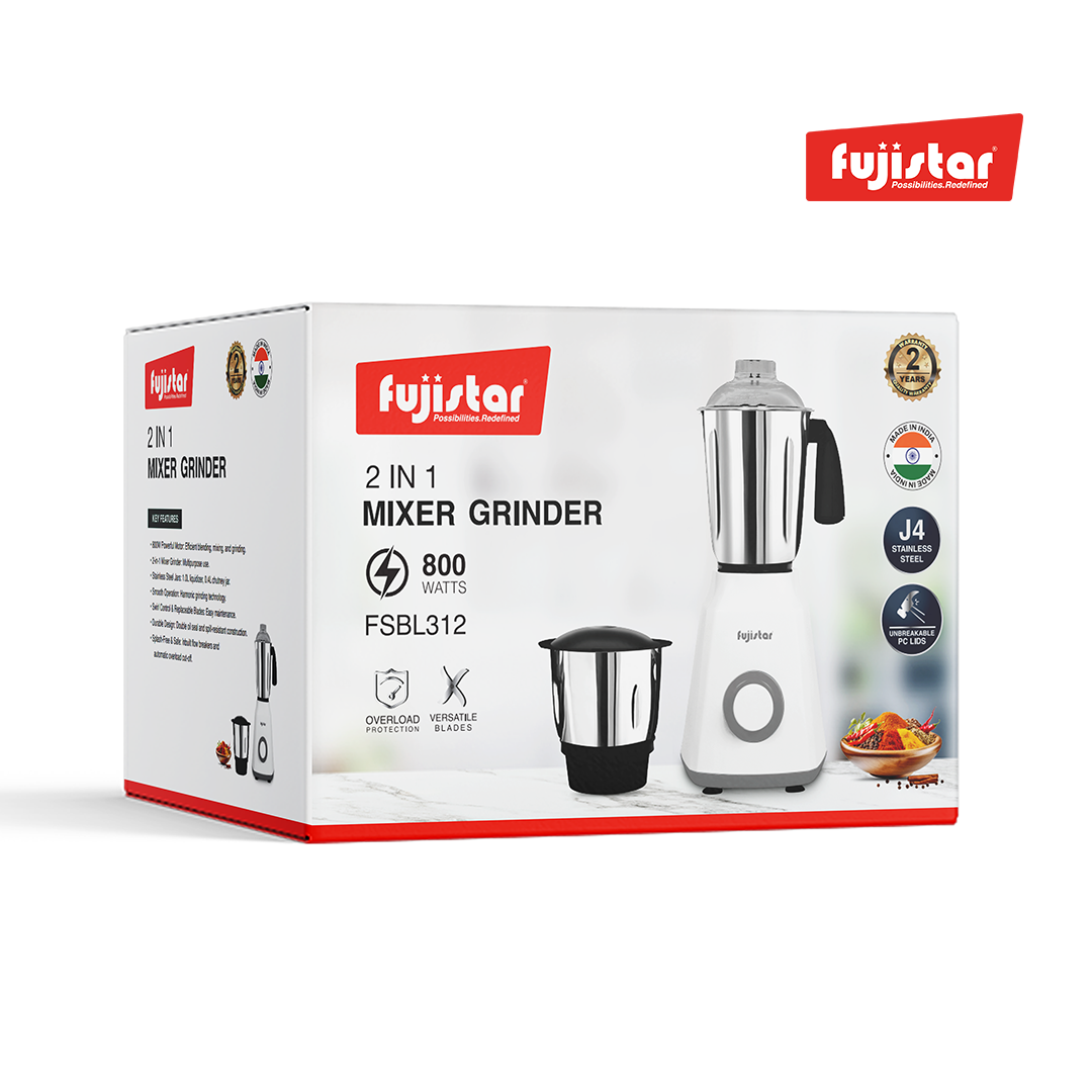 Fujistar 2 in 1 Mixer Grinder 800 Watts FSBL312