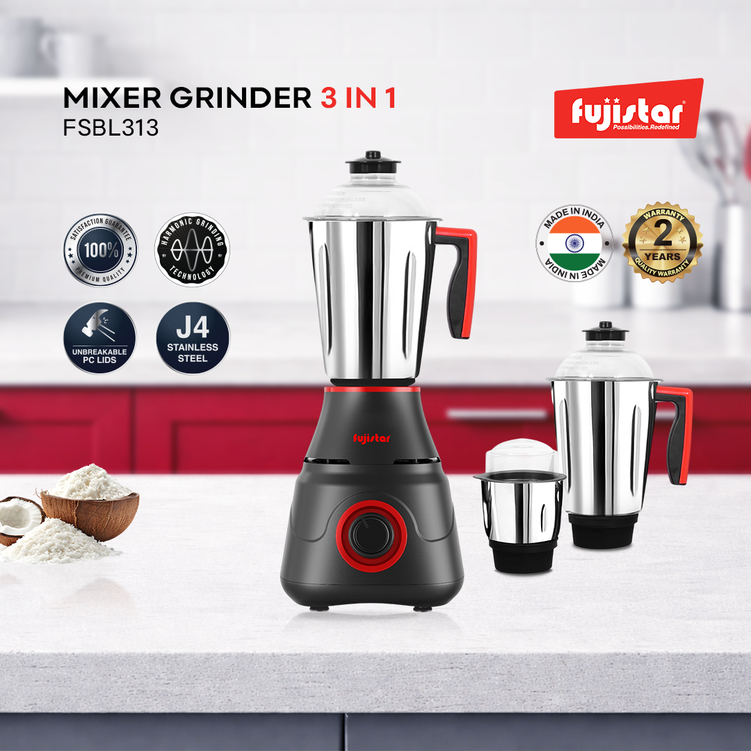 Fujistar 3 in 1 Mixer Grinder 1000 Watts FSBL313