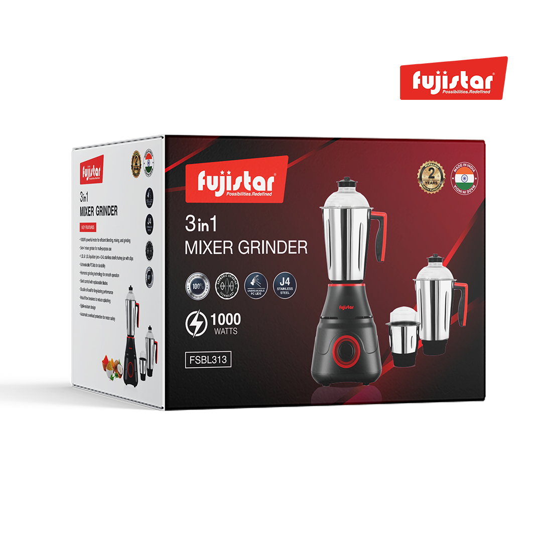 Fujistar 3 in 1 Mixer Grinder 1000 Watts FSBL313