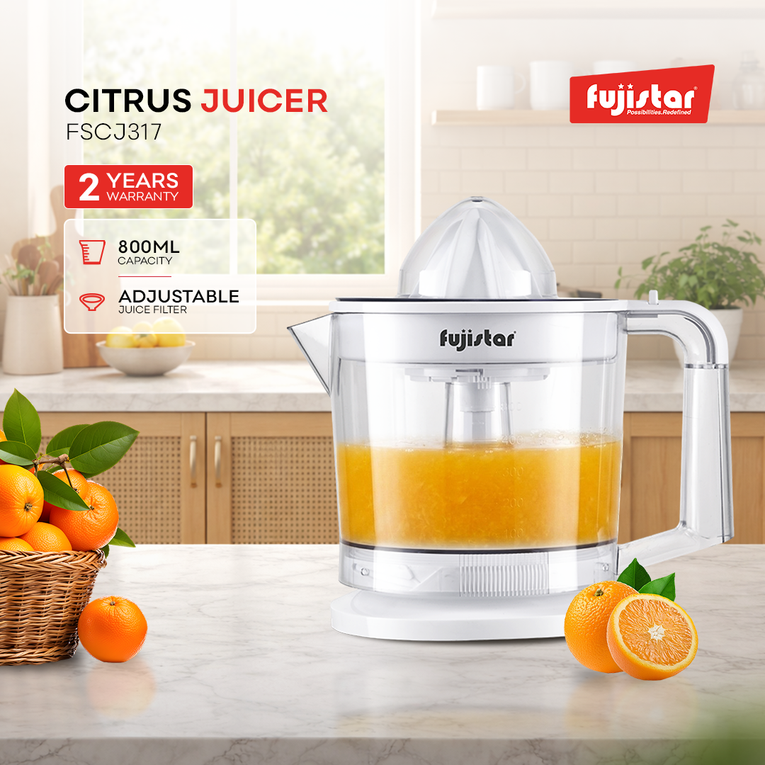 Fujistar Citrus Juicer 30w, 800ml, 2 cones