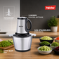 Fujistar electric chopper 650w 3 ltr bpa free 304 steel