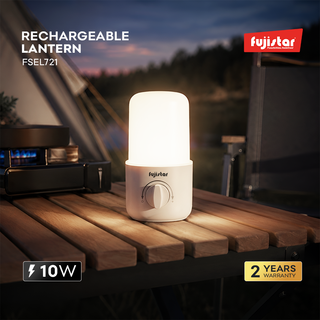 FUJISTAR Emergency Light 10W – Dual 18650 Batteries, High/Low Mode, Up to 40 hrs Runtime