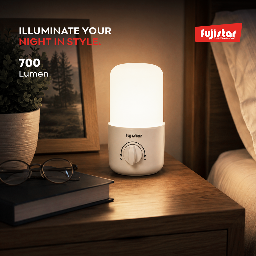 FUJISTAR Emergency Light 10W – Dual 18650 Batteries, High/Low Mode, Up to 40 hrs Runtime