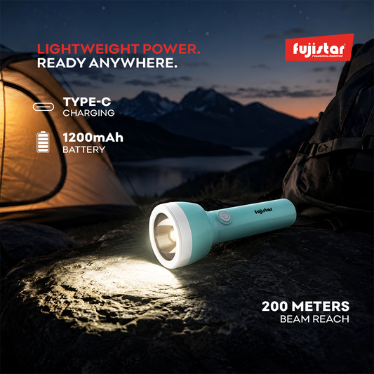 FUJISTAR Rechargeable LED Flashlight – 1W, 1200mAh Battery