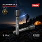 FUJISTAR Flashlight 20W White Laser LED – 1×21700 Battery, 3000mAh (3-Pack)