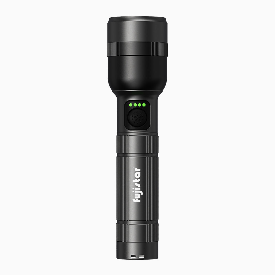 FUJISTAR Flashlight 20W White Laser LED – IPX1 Waterproof, 1×18650 Battery, 2200mAh