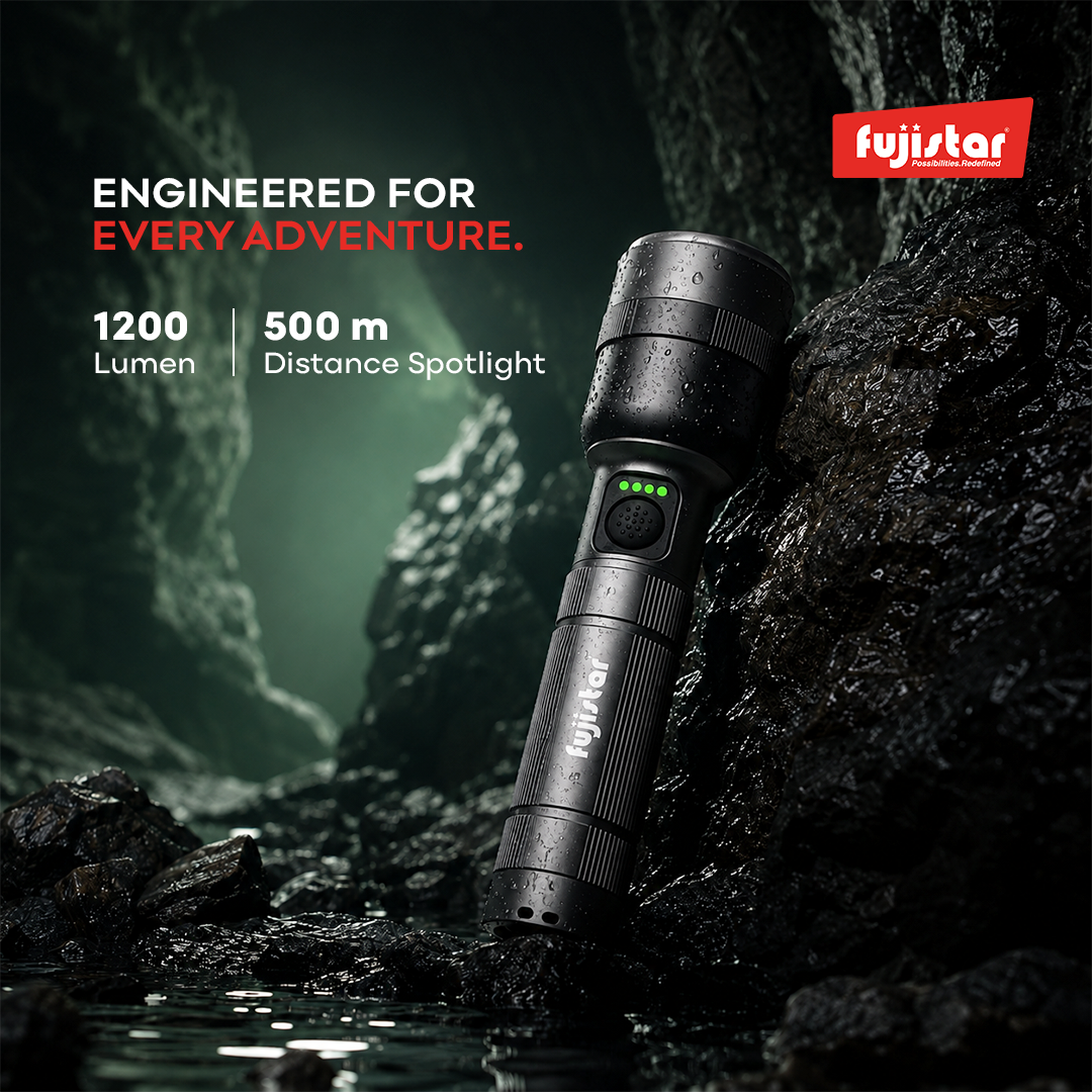 FUJISTAR Flashlight 20W White Laser LED – IPX1 Waterproof, 1×18650 Battery, 2200mAh