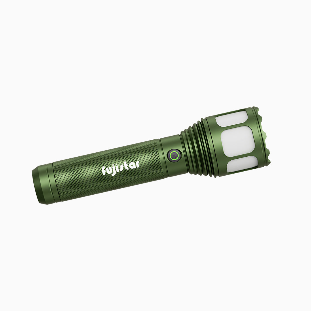 FUJISTAR Flashlight 20W White Laser LED – IPX4 Waterproof, 21700 Battery, 4000mAh