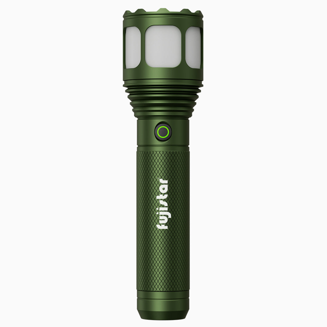 FUJISTAR Flashlight 20W White Laser LED – IPX4 Waterproof, 21700 Battery, 4000mAh