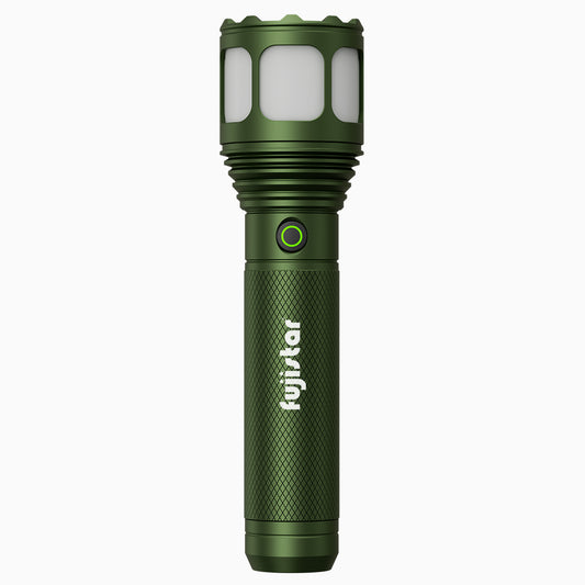 FUJISTAR Flashlight 20W White Laser LED – IPX4 Waterproof, 21700 Battery, 4000mAh