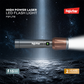 FUJISTAR Zoomable Flashlight 15W White Laser LED – IPX5 Waterproof, 26650 Battery, 3000mAh