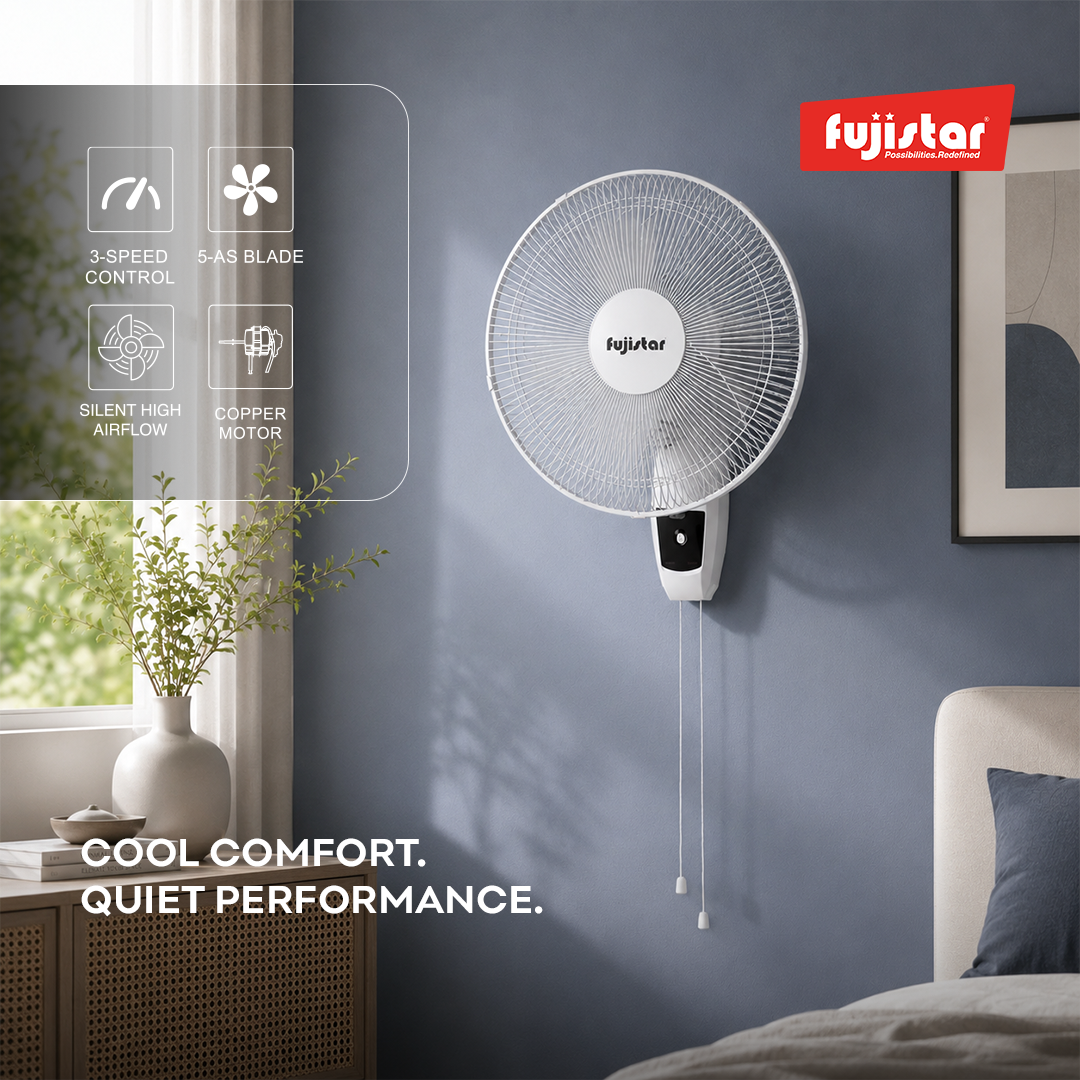 Fujistar wall fan 55w 16 inch size full copper motor