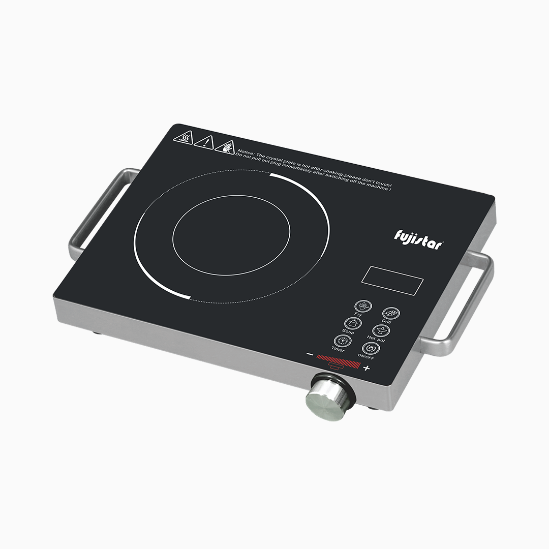 Fujistar Infrared Induction digital display, touch screen control with knob, timer Fry/BBQ/Hotpot 3hours, Soup 2200W