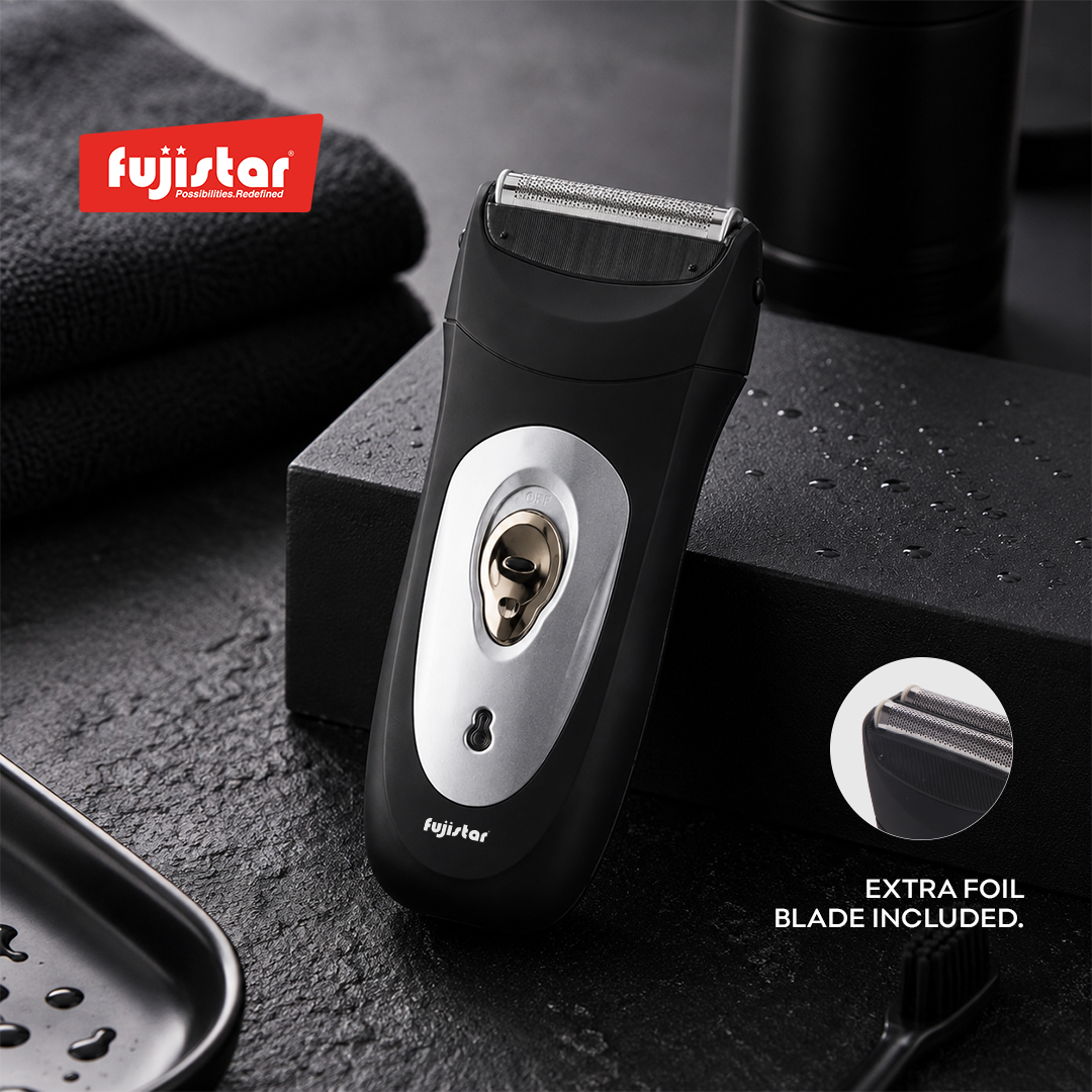 FUJISTAR Rechargeable foil shaver Pop-up trimmer and One extra shaver blade included