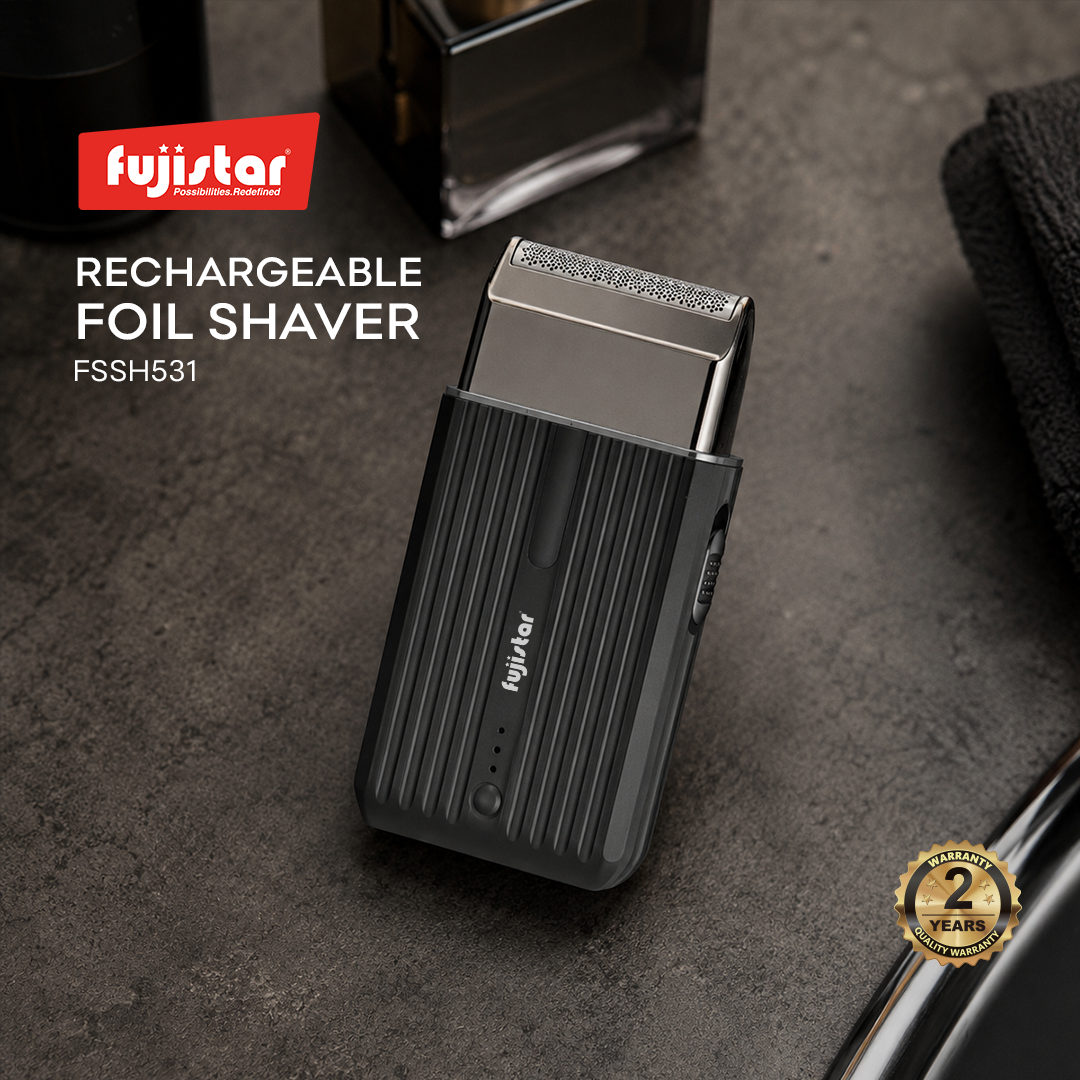 FUJISTAR Rechargeable Foil Shaver 600mAh lithium battery Super slim design for pocket carrying TYPE C charging