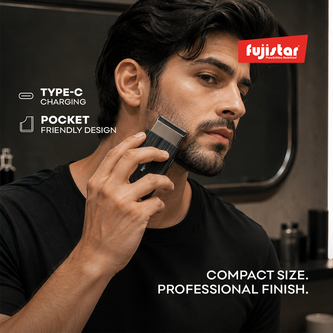 FUJISTAR Rechargeable Foil Shaver 600mAh lithium battery Super slim design for pocket carrying TYPE C charging