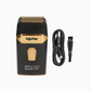 FUJISTAR Rechargeable Electric Shaver GOLD double-blade foil shaver head 800mAh waterproof IPX6 & LED display