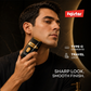 FUJISTAR Rechargeable Electric Shaver GOLD double-blade foil shaver head 800mAh waterproof IPX6 & LED display