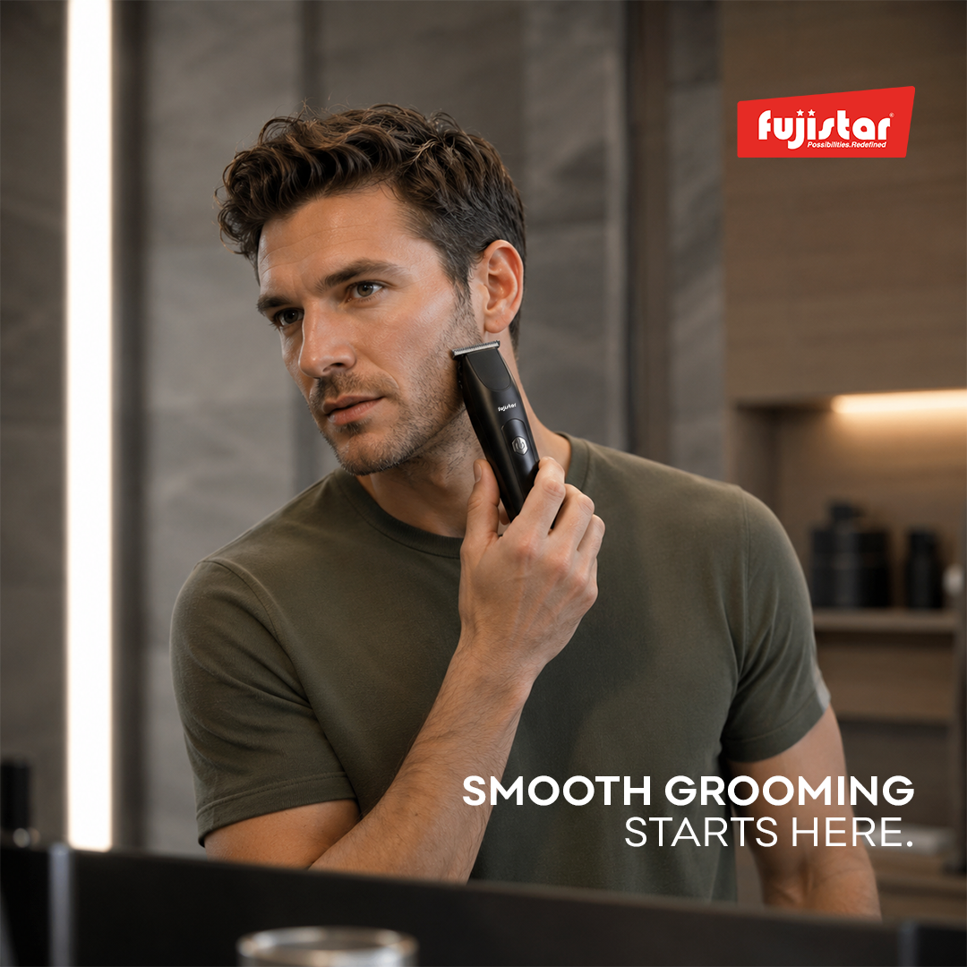 FUJISTAR Rechargeable Hair Trimmer LED display 1200mAh Power: 5W S S blade Travel lock USB TYPE