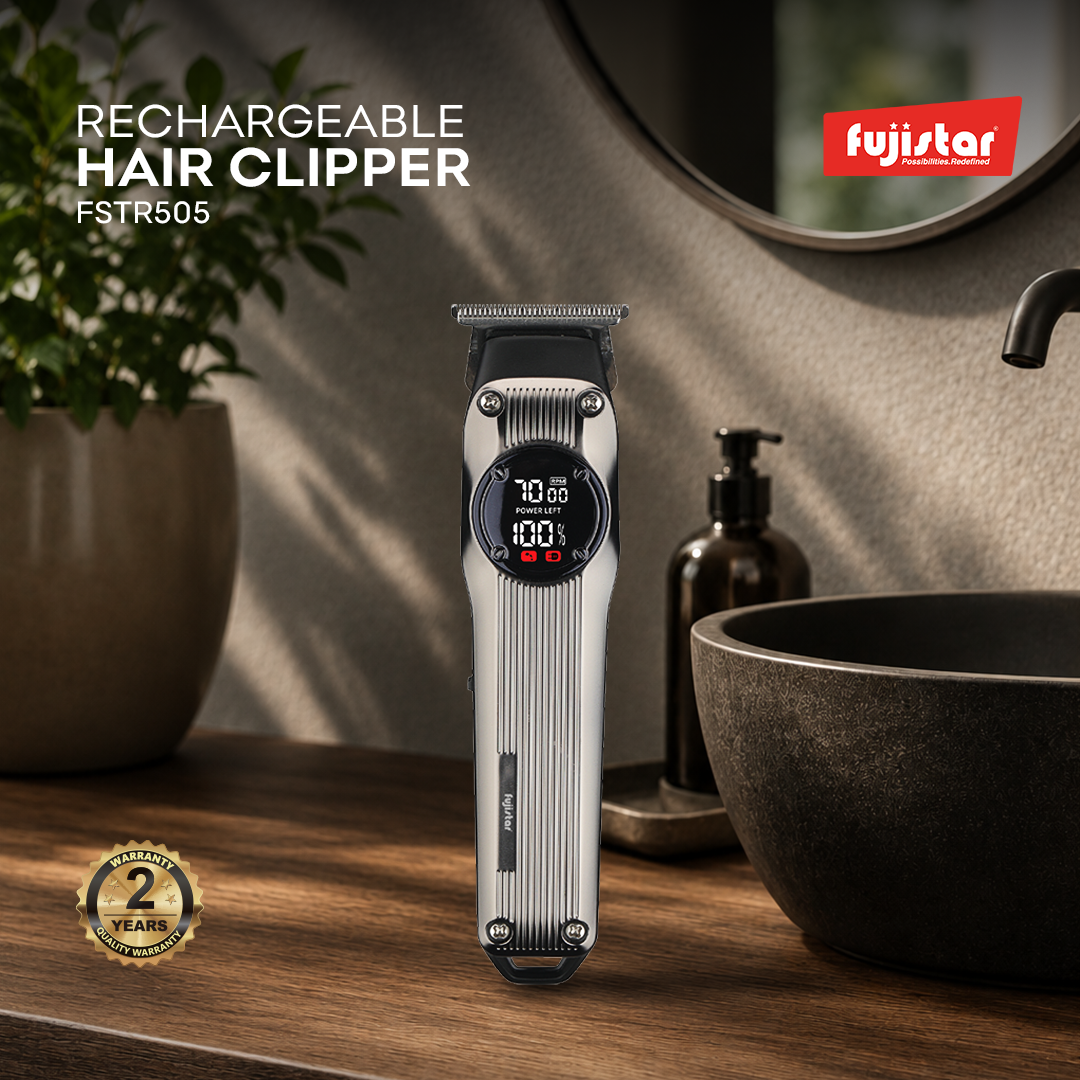 FUJISTAR Rechargeable Hair Clipper 1500mAh 18650 lithium battery USB TYPE C charging